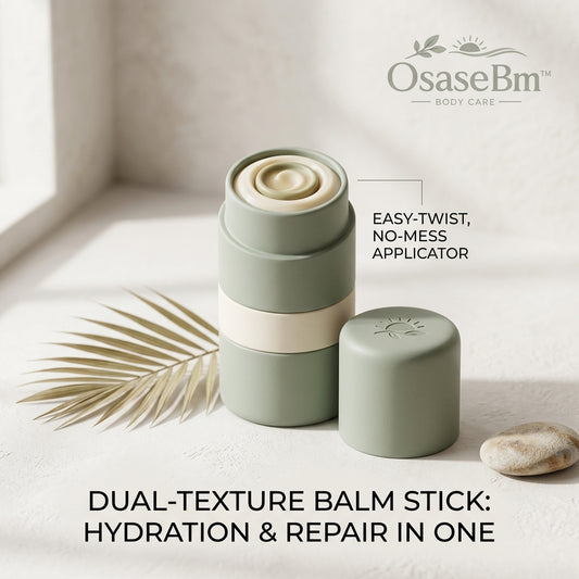OsaseBm™ Dual-Texture Balm Stick – 2-in-1 Intensive Hydration & Skin Repair Moisturizer | Travel-Friendly, No-Mess Twist-Up Design